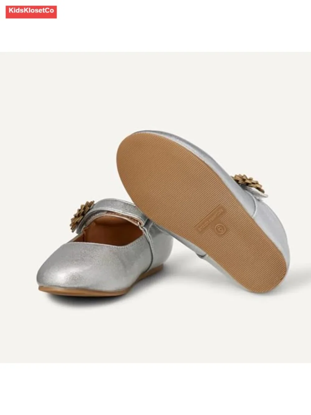 Toddler Girls Mary Jane Flats with Faux Patent Leather